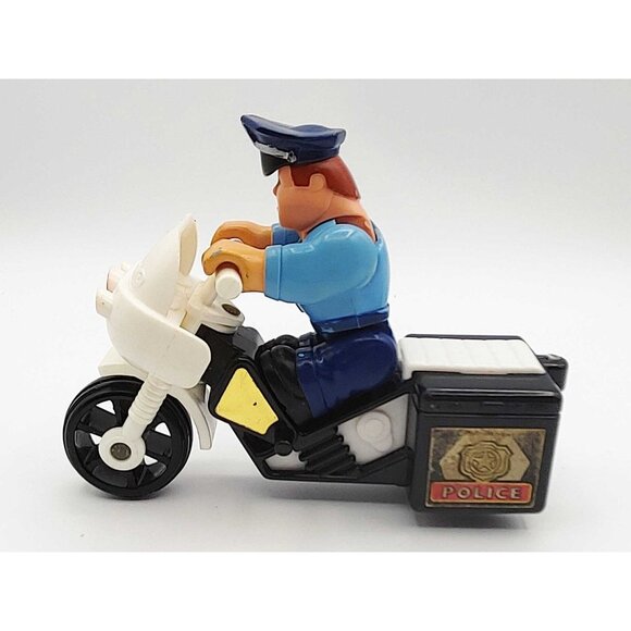 Vintage 1981, Fisher Price Husky Helicopter Police Car & Motorcycle/ 1 Cop - Picture 12 of 15